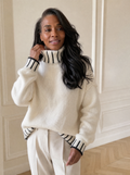 Turtleneck Dropped Shoulder Sweater - front
