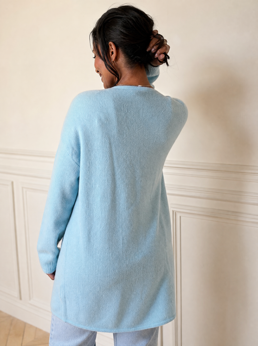 Soft Open-Front Longline Cardigan - back