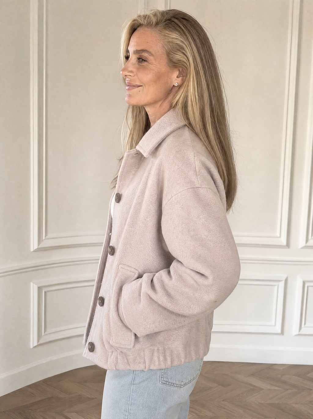 Button-Down Long Sleeve Outerwear - side