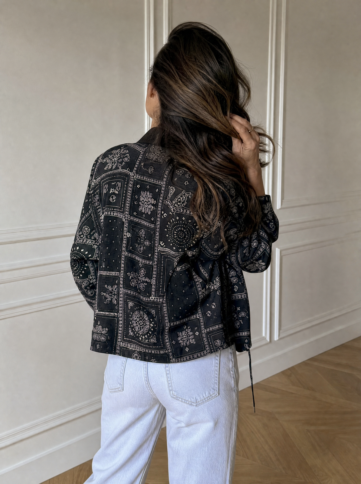 Printed Zip Up Jacket - back