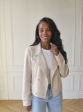 Double-Breasted Lapel Collar Jacket - front