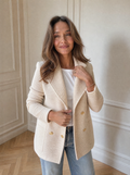 Double-Breasted Textured Jacket - front