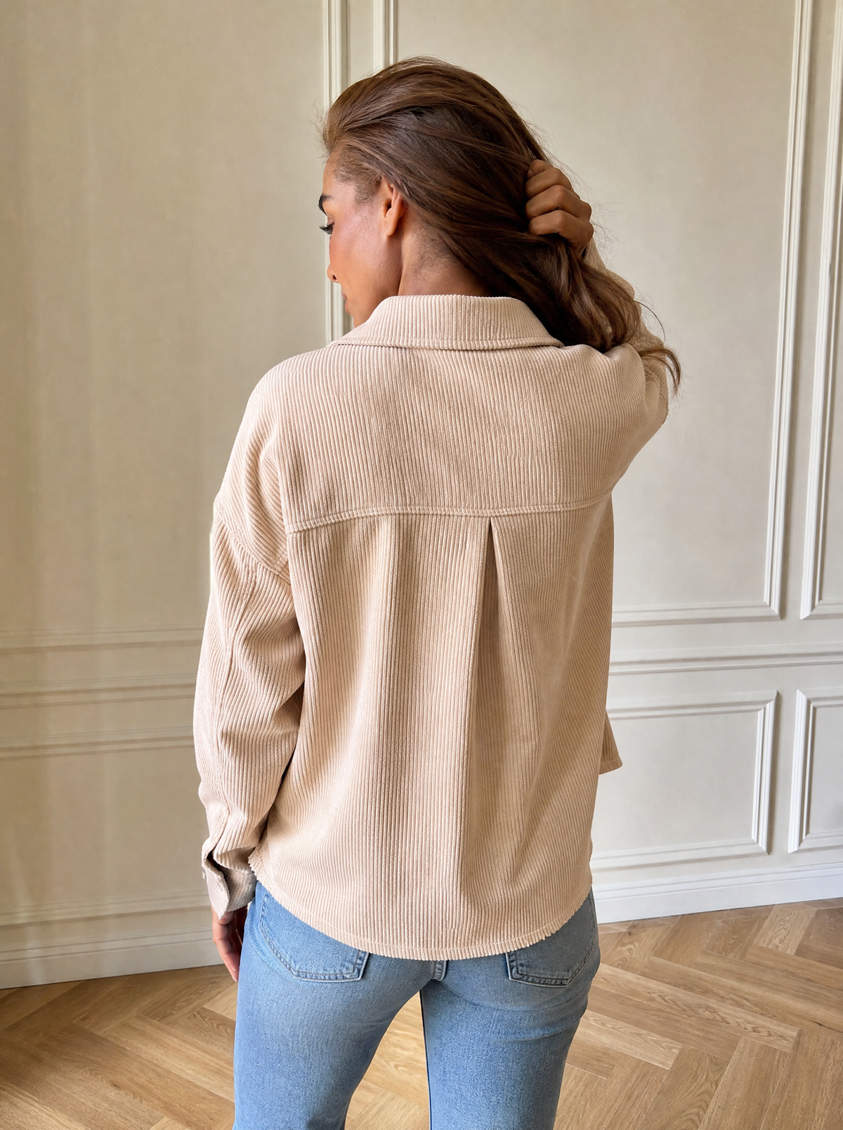 Corduroy Button-Down Shacket - back