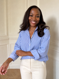 Striped Button-Down Shirt - front
