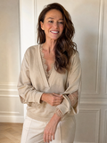 Lace Trim Split Sleeve Sweatshirt - front